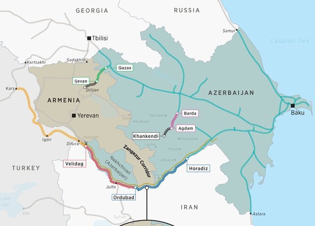  اظهارات اردوغان درباره زنگزور مبنای حقوقی ندارد/ اهداف پنهان باکو با نقض آتش‌بس آشکار شد